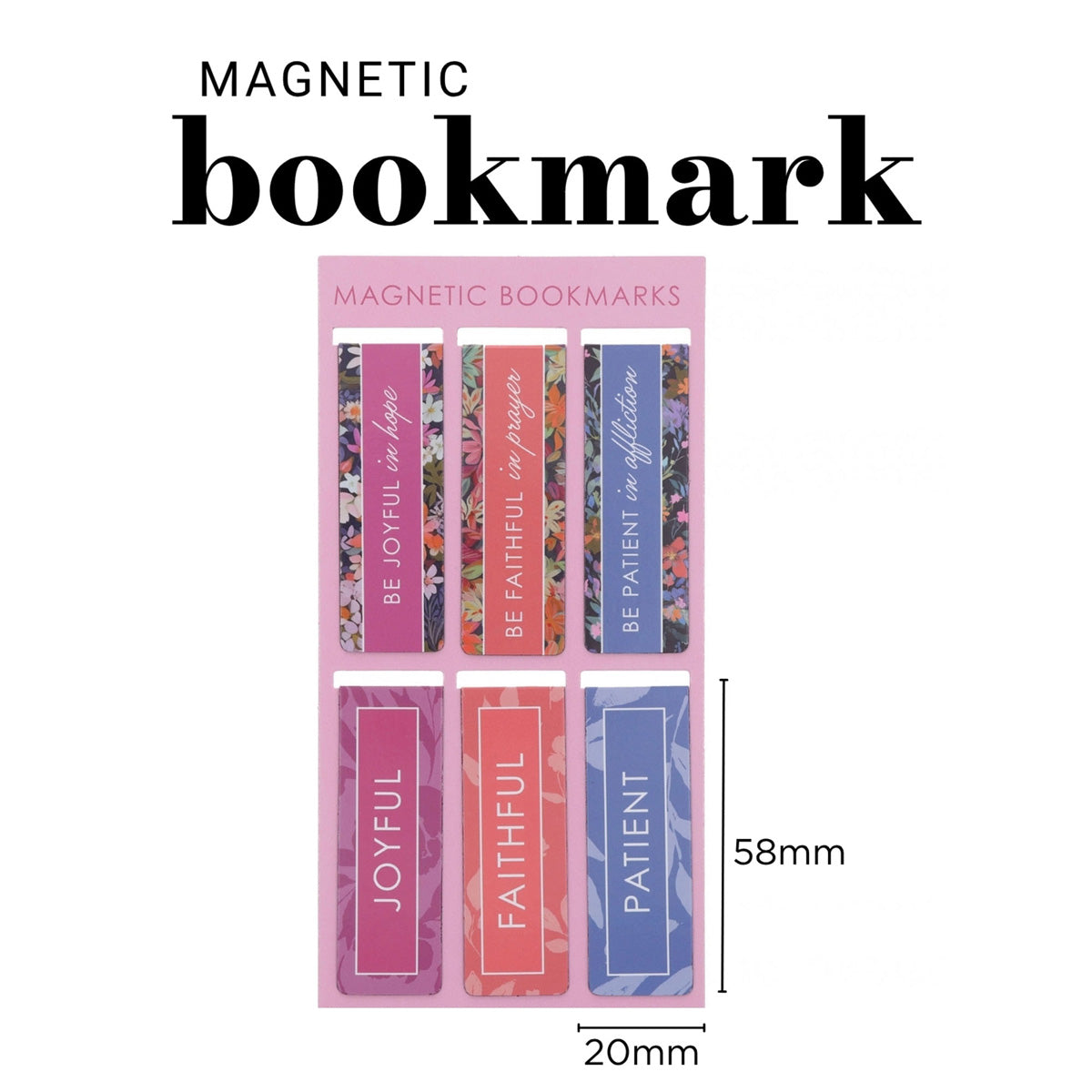 Joyful in Hope Six-Piece Magnetic Bookmark Set