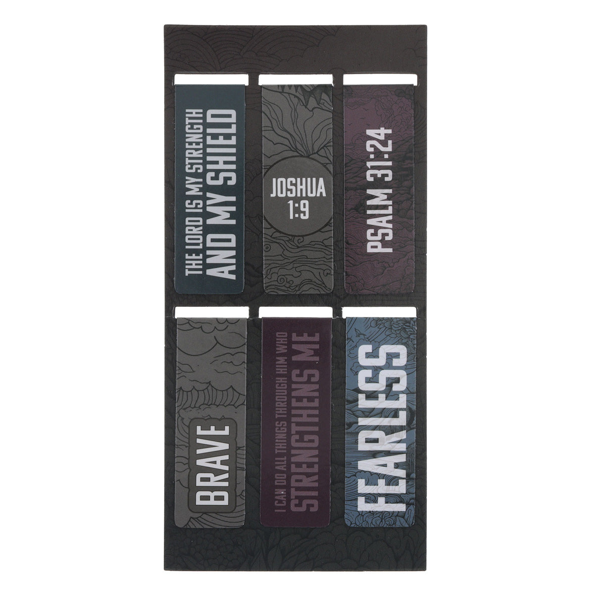 Be Strong and Courageous Six-Piece Magnetic Bookmark Set