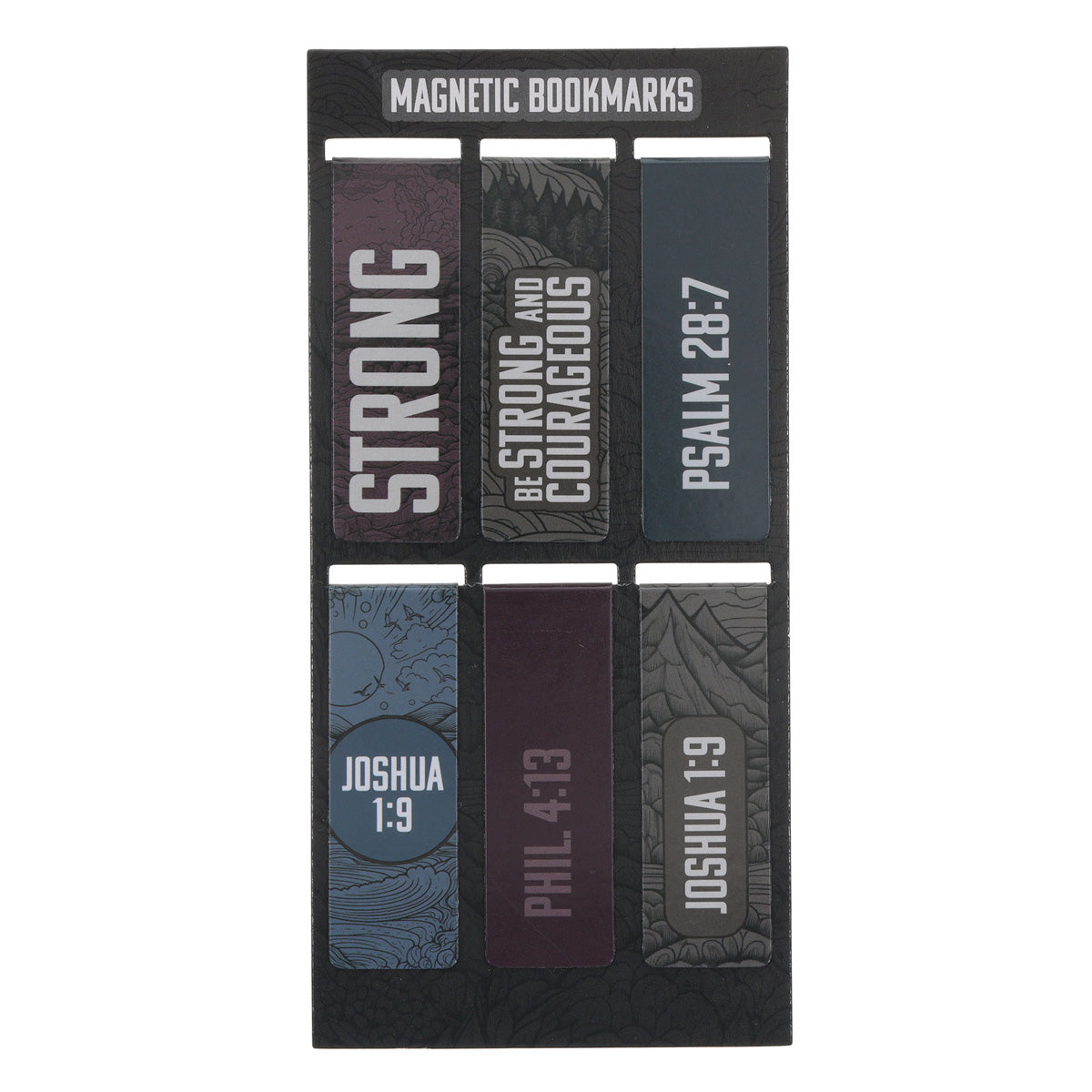 Be Strong and Courageous Six-Piece Magnetic Bookmark Set