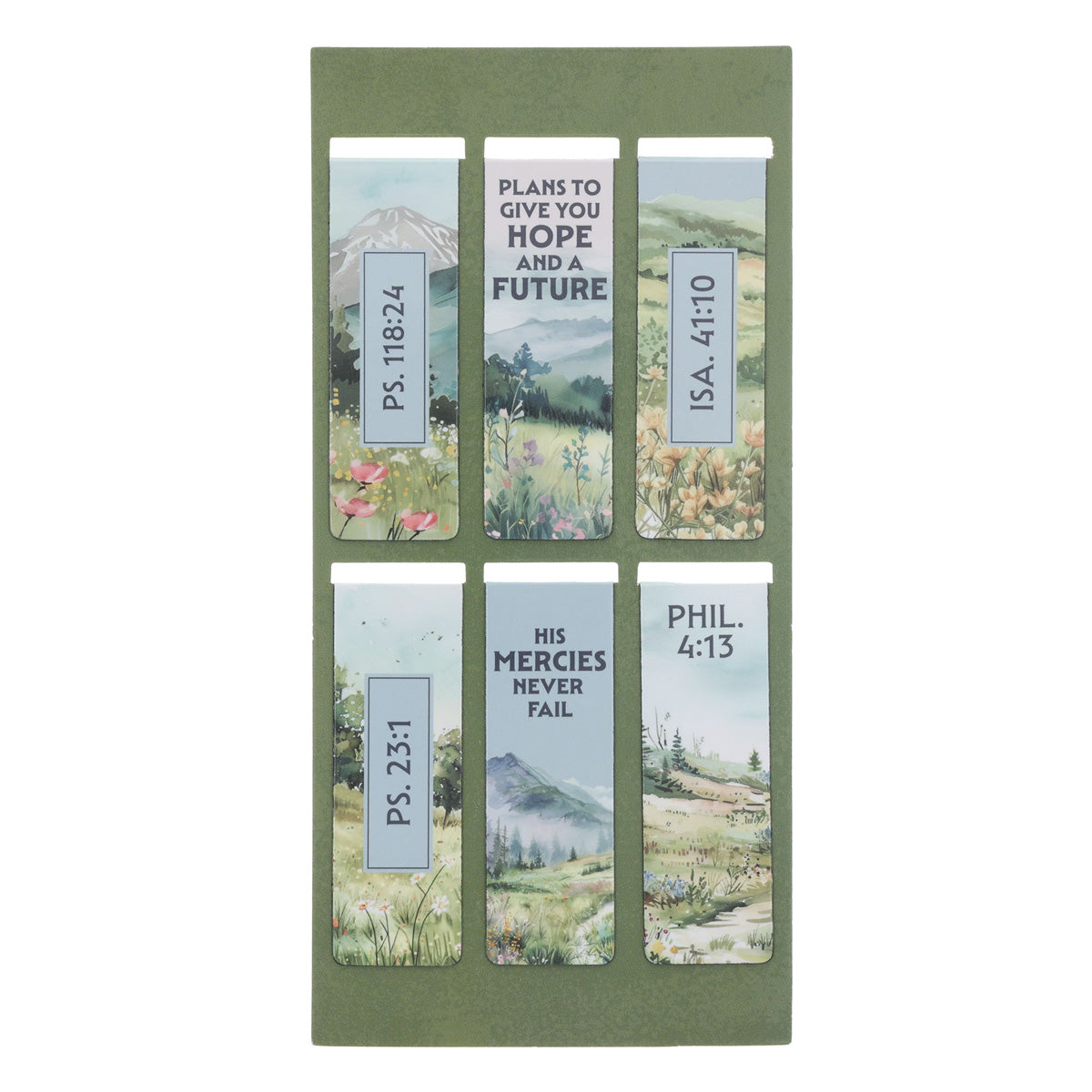 Landscapes Six-Piece Magnetic Bookmark Set