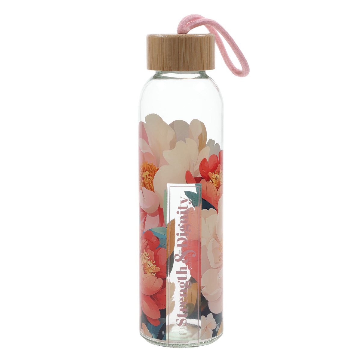 Strength & Dignity Glass Waterbottle