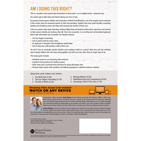 Parenting Getting It Right Bible Study Guide (Paperback)