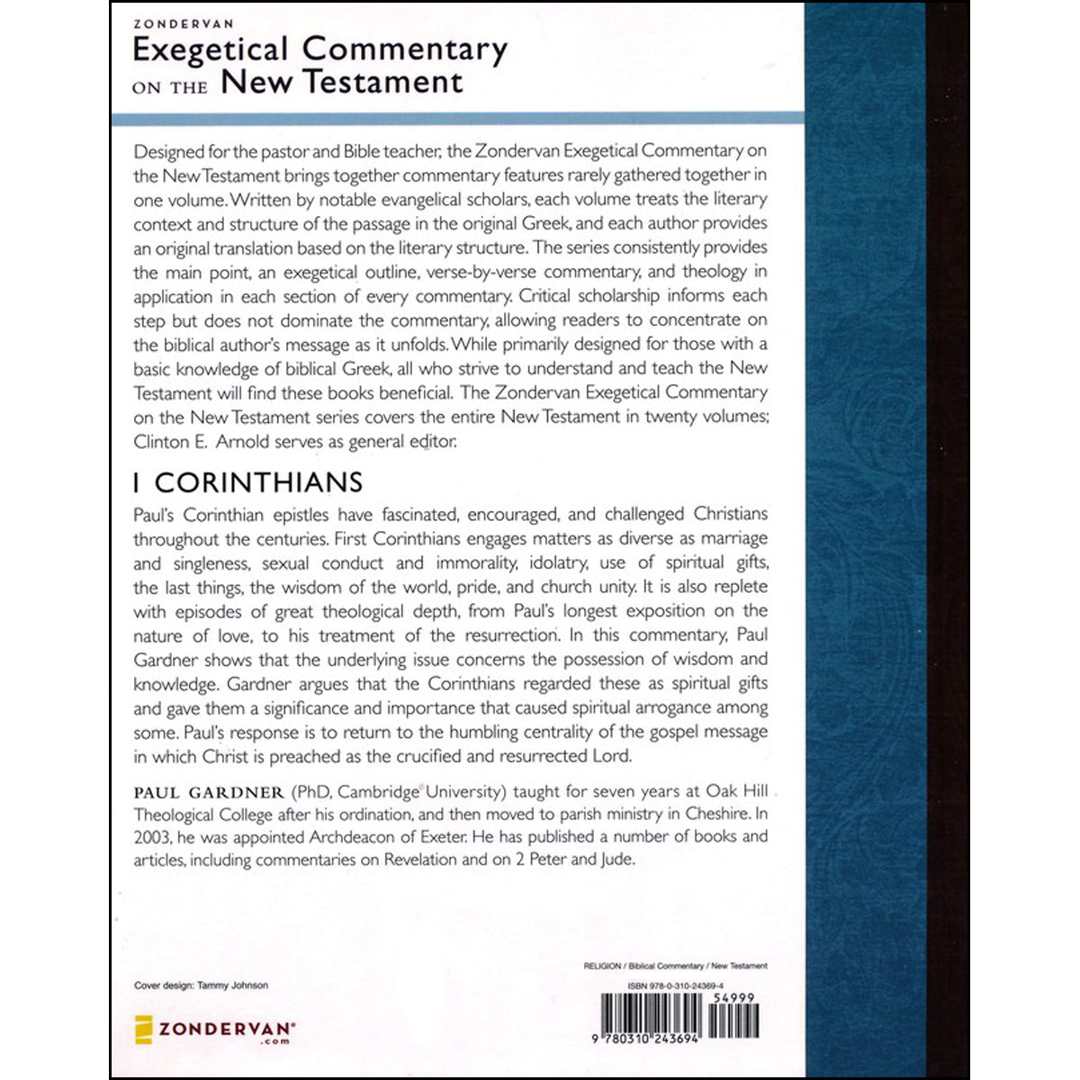 1 Corinthians (Zondervan Exegetical Commentary On The New Testament)(Hardcover)