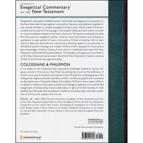Colossians And Philemon (Zondervan Exegetical Commentary On The New Testament)(Hardcover)