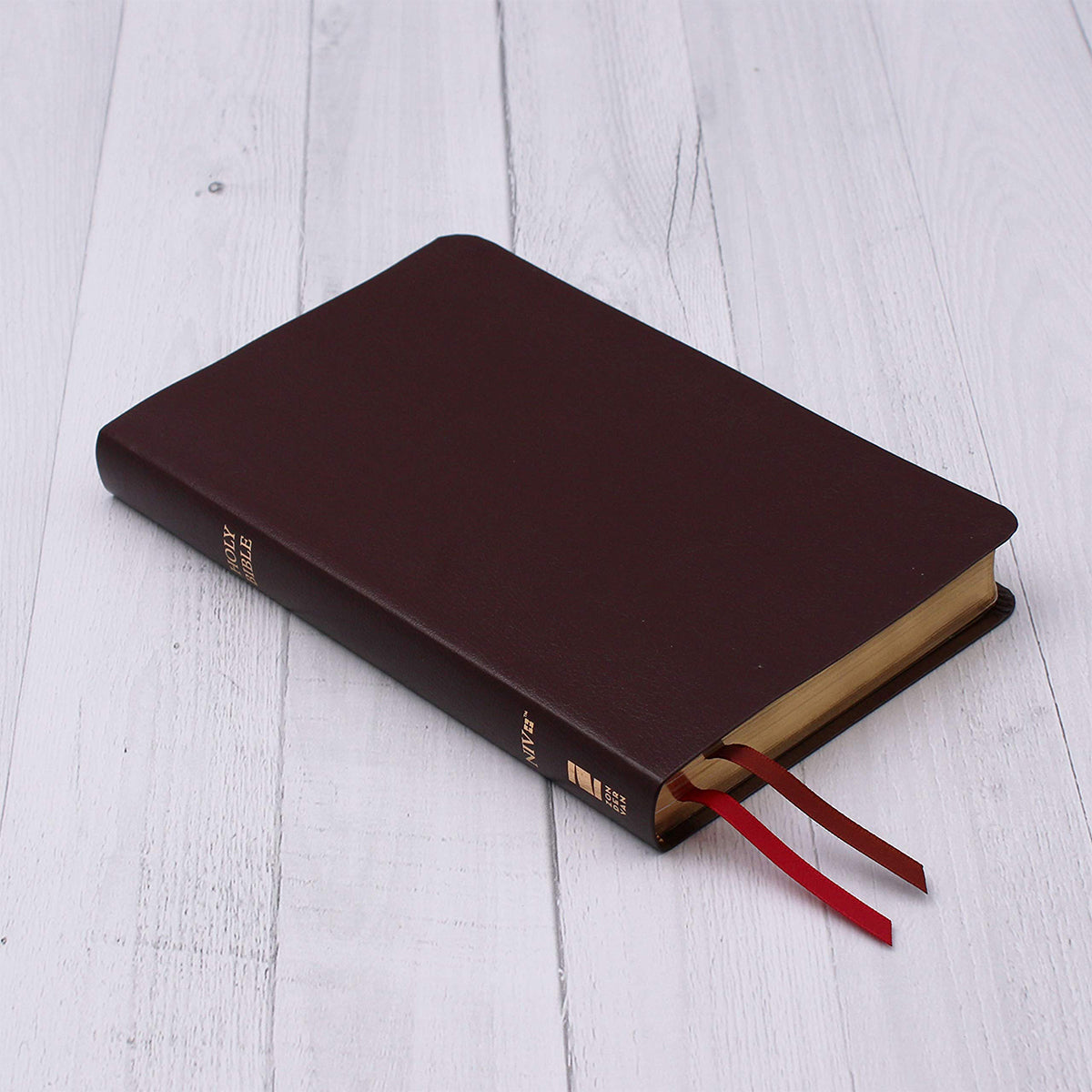 NIV Thinline Bible Burgundy Indexed Red Letter Edition(Comfort Print)(Bonded Lea