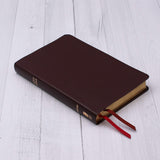 NIV Thinline Bible Burgundy Indexed Red Letter Edition(Comfort Print)(Bonded Lea