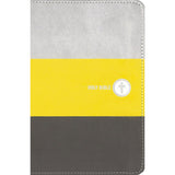 NIV Boys' Backpack Bible Compact Red Letter Edition Yellow  /Gray (Comfort Print)(Imitation Leather)