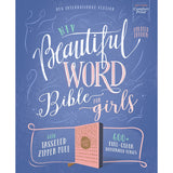 NIV Beautiful Word Bible Red Letter with Zipper For Girls Pink (Imitation Leather)