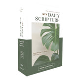 NIV White and Green Paperback Daily Scripture Bible Super Giant Comfort Print