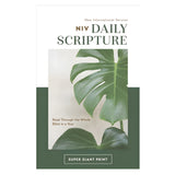 NIV White and Green Paperback Daily Scripture Bible Super Giant Comfort Print