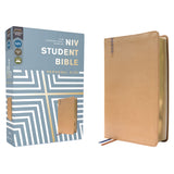 NIV Tan Imitation Leather Personal Size Student Bible Comfort Print 