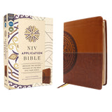 NIV Brown Imitation Leather Application Bible Comfort Print