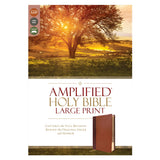 Amplified Brown Imitation Leather Holy Bible Large Print