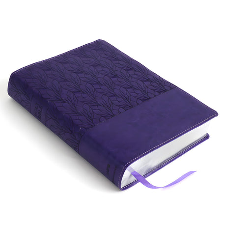 Amplified Purple Imitation Leather Holy Bible Large Print