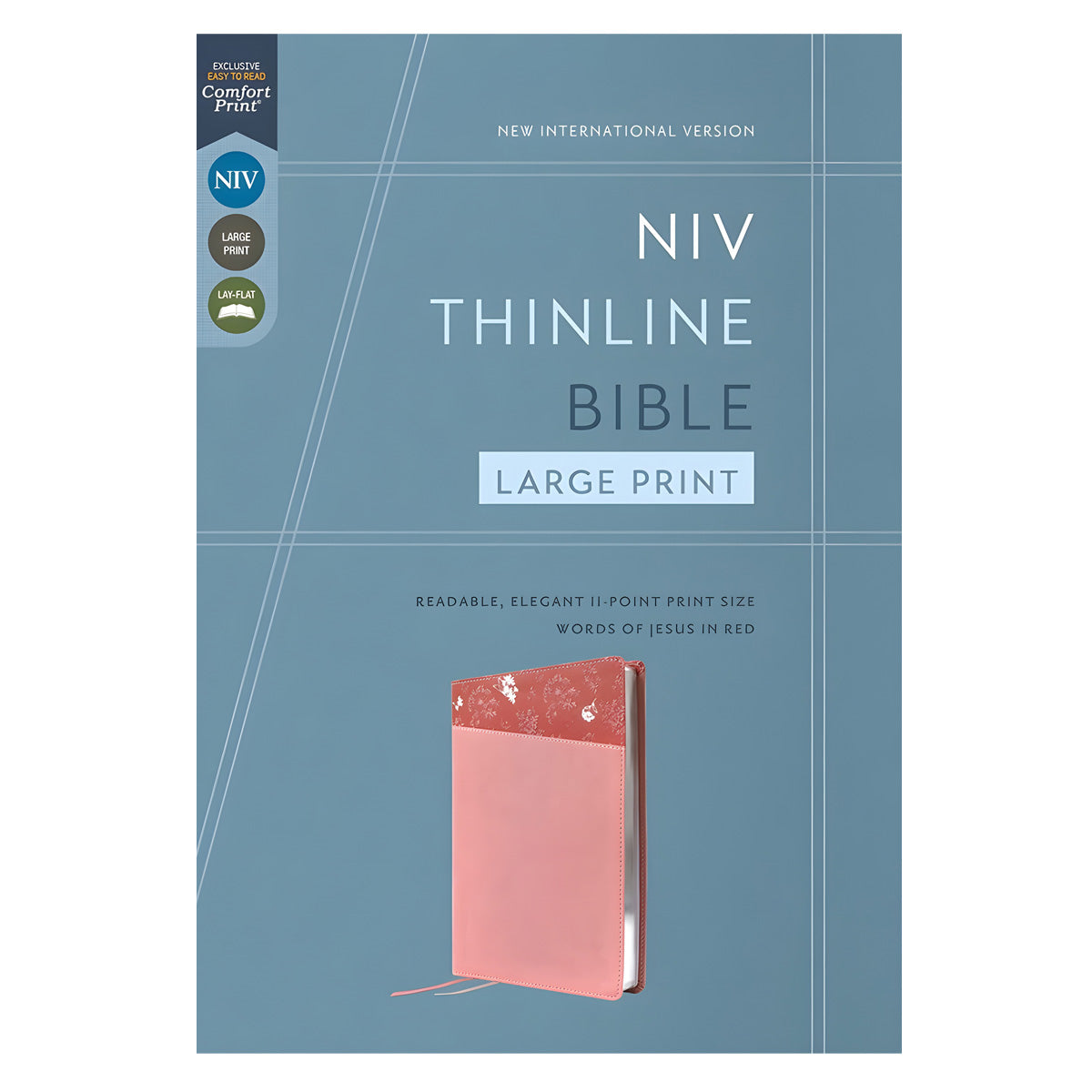 NIV Pink Imitation Leather Thinline Bible Red Letter Large Comfort Print
