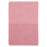 NLT Pink Pattern Faux Leather Standard Bible Thumb Indexed