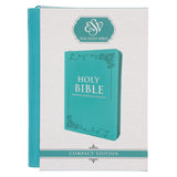 ESV Teal Faux Leather Compact Bible with Zip
