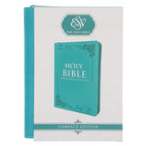 ESV Teal Faux Leather Compact Bible with Zip