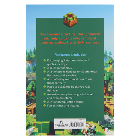 2026 School Diary - Daily Planner for Boys - Paperback