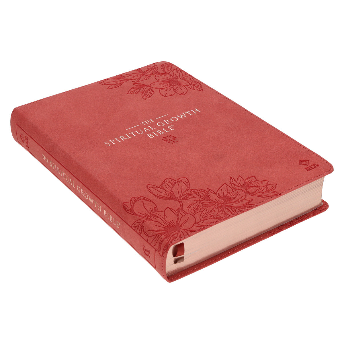 NLT Coral Faux Leather Spiritual Growth Bible – Christian Art