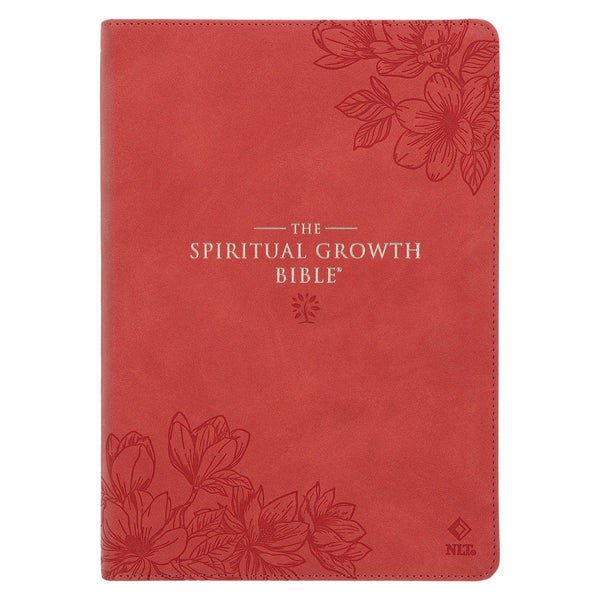 NLT Coral Faux Leather Spiritual Growth Bible – Christian Art