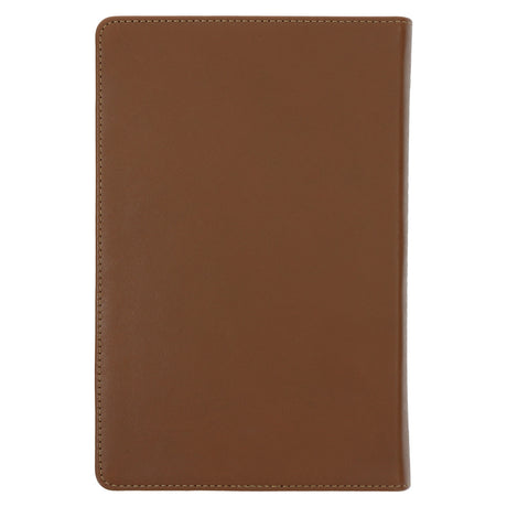 NLT Tan Genuine Leather Flexcover Standard Bible with Indexing Tabs