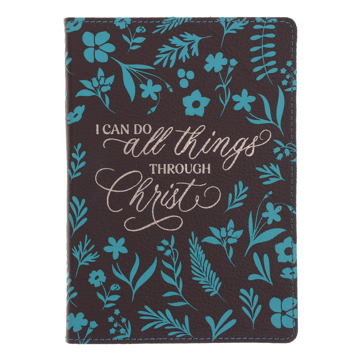 I Can Do All Things Through Christ Handy-Sized Genuine Leather Journal