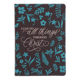 I Can Do All Things Through Christ Handy-Sized Genuine Leather Journal