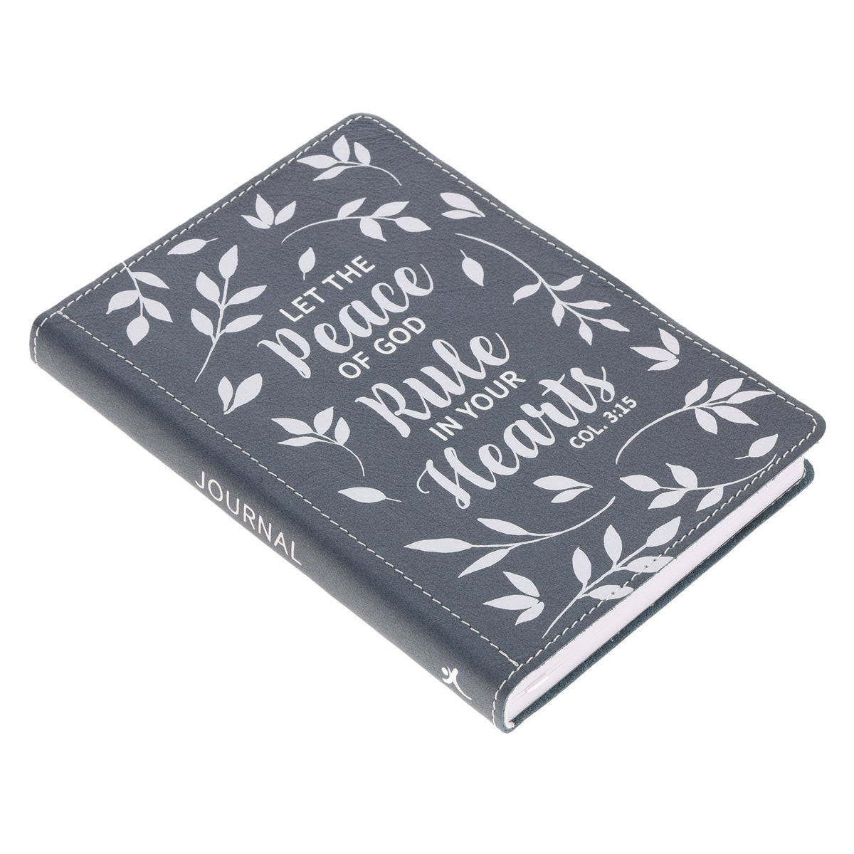 Let the Peace of God Rule in Your Hearts Handy-Sized Genuine Leather Journal