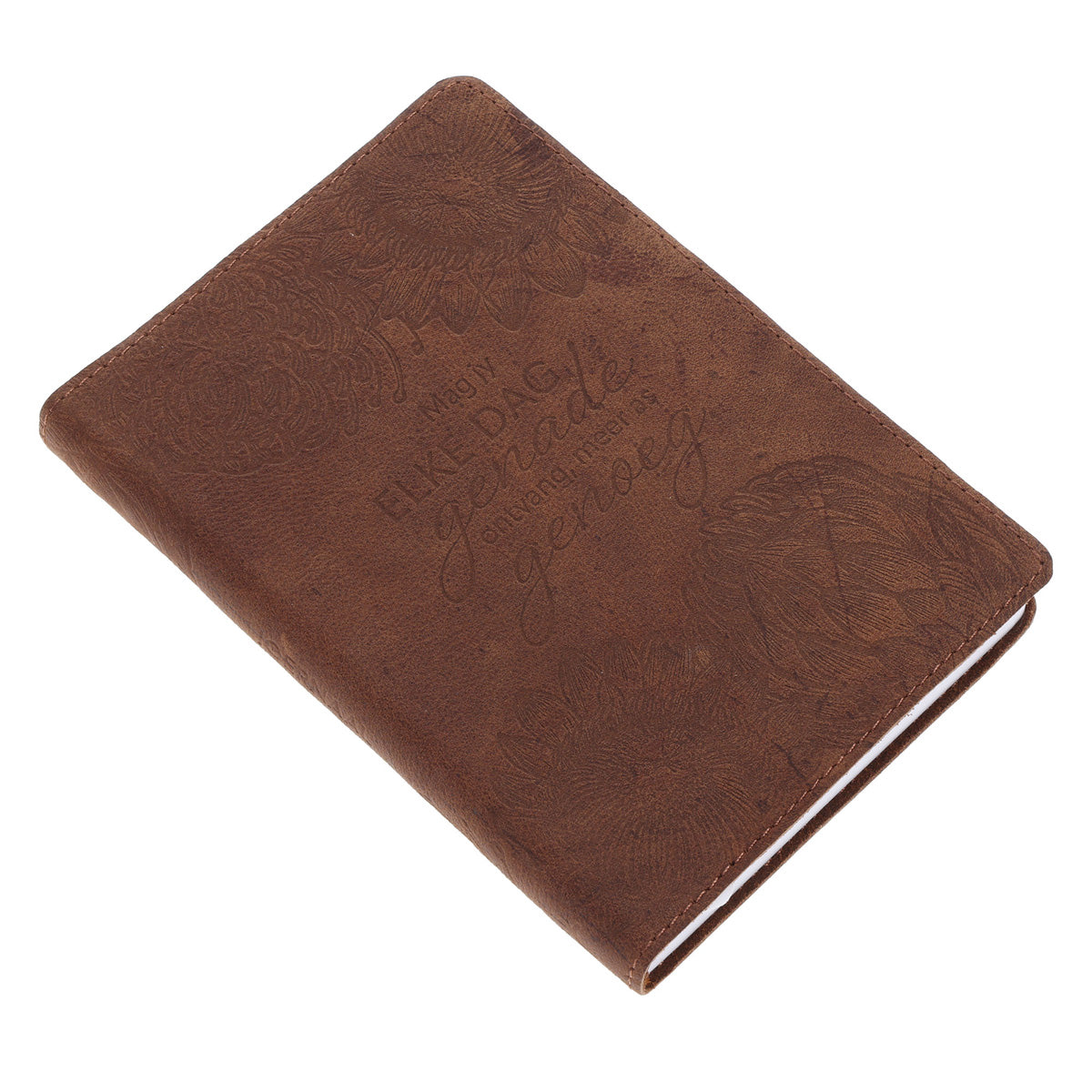 Mag Jy Elke Dag Genade Ontvang Afrikaans Handy-Sized Genuine Leather Journal