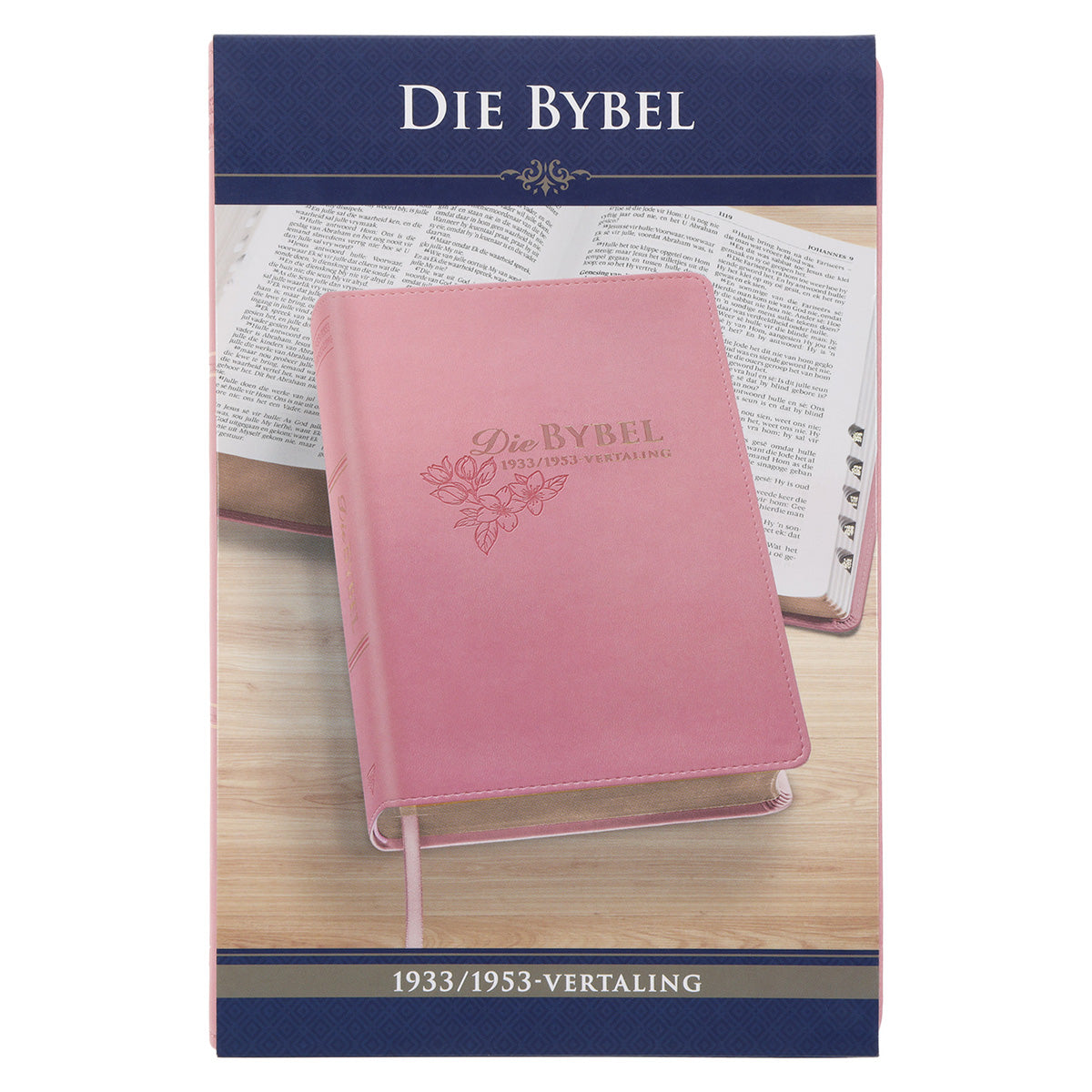 Afrikaans 1933/1953 Vertaling Pienk Kunsleer Bybel