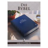 NLV Koningsblou Egte Leer Grootdruk Bybel