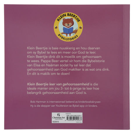Klein Beertjie Leer van Gehoorsaamheid (Sagteband)