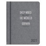 2027 A4 Dagboek - Professionele Jaarbeplanner - Skep Moed - Kunsleer
