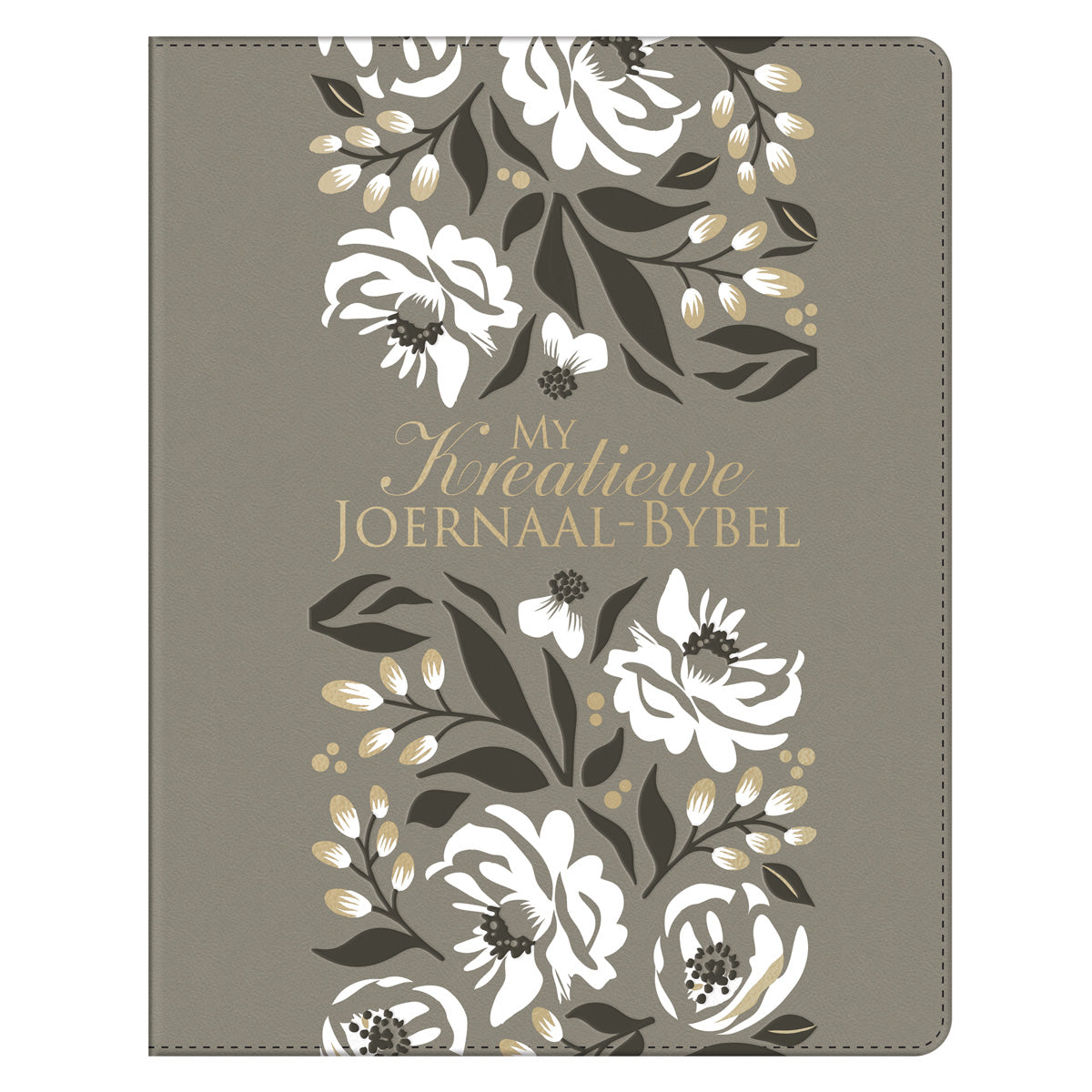NLV My Kreatiewe Joernaal-Bybel, Kunsleer, Sandsteen met Blomme