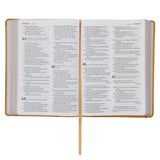 NLT Mustard Bird of Paradise Genuine Leather Bible Large Print