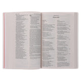 NKJV Pink Imitation Leather Gift & Award Bible Red Letter Comfort Print