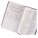 NKJV Purple Faux Leather Deluxe Gift Bible Red Letter Comfort Print