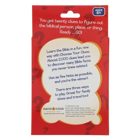 Choose Your Clues: A Bible Guessing Game (Cards)