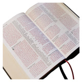 NKJV Ref Bible Center Column Red Letter Giant Print Burgundy (Imitation Leather)