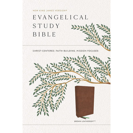 NKJV Evangelical Study Bible Brown Comfort Print (Imitation Leather)