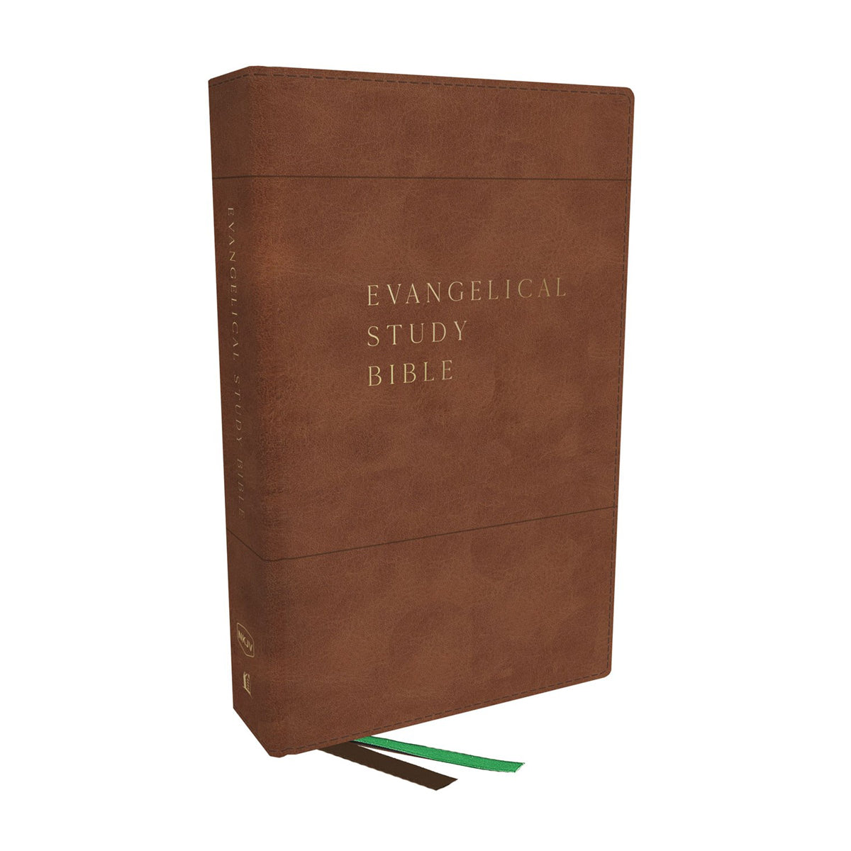NKJV Evangelical Study Bible Indexed Brown Comfort Print (Imitation Leather)