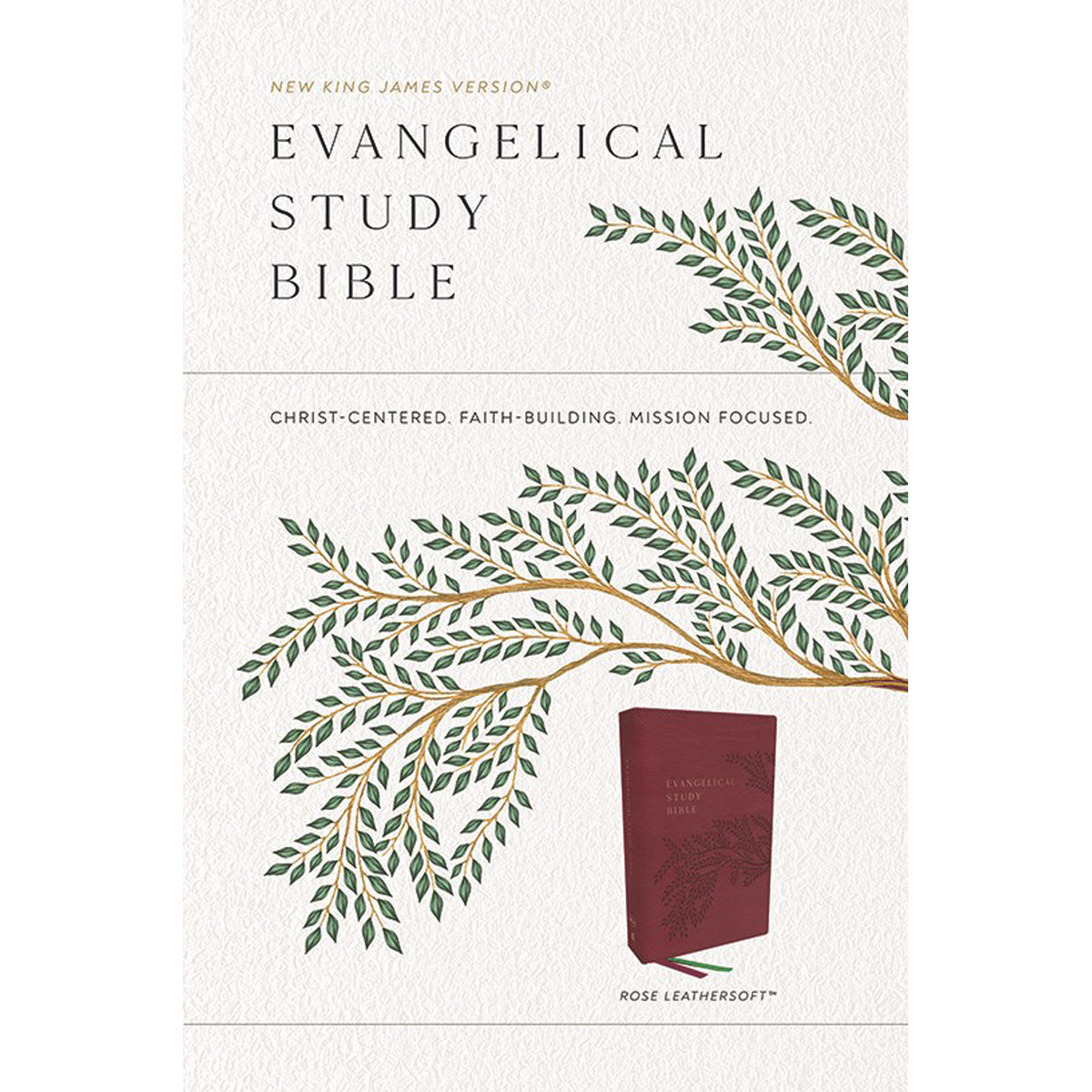 NKJV Evangelical Study Bible Rose Comfort Print (Imitation Leather)