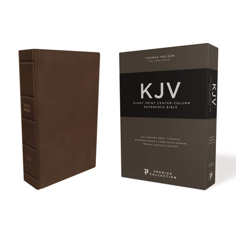 KJV Ref Bible C / Column Giant Print Goatskin Brown (Comfort Print)(Genuine Leather)