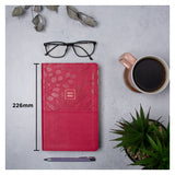 NKJV Pink Faux Leather Personal Size End Of Verse Reference Bible Large Print Comfort Print