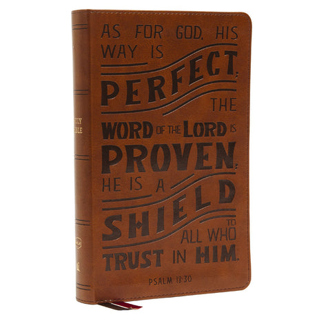 NKJV Personal Size Reference Bible Tan (Comfort Print)(Verse Art Cover)(Imitation Leather)