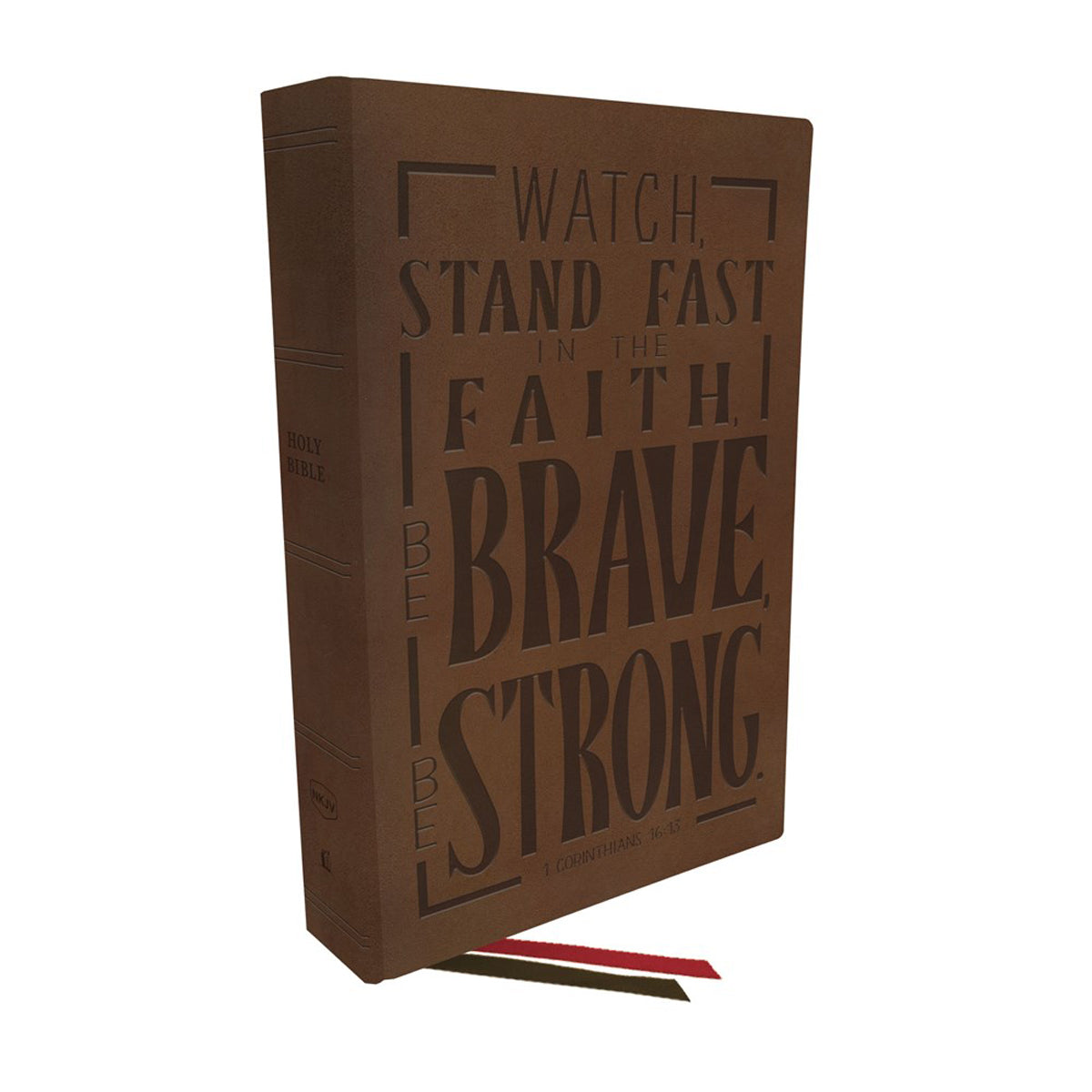 NKJV Center-Column Ref Bible Index Giant Print (Comfort Print)(Verse Art Cover)(Genuine Leather)