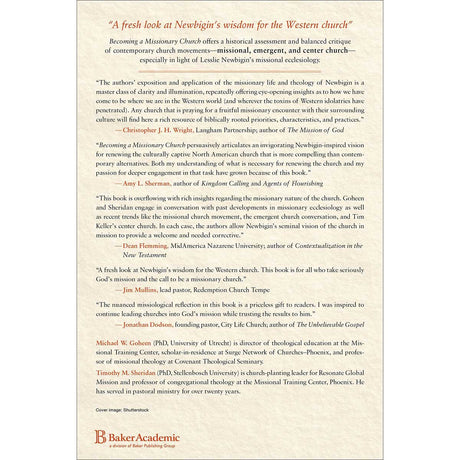 Becoming A Missionary Church: Lesslie Newbigin / Church Movements (Paperback)
