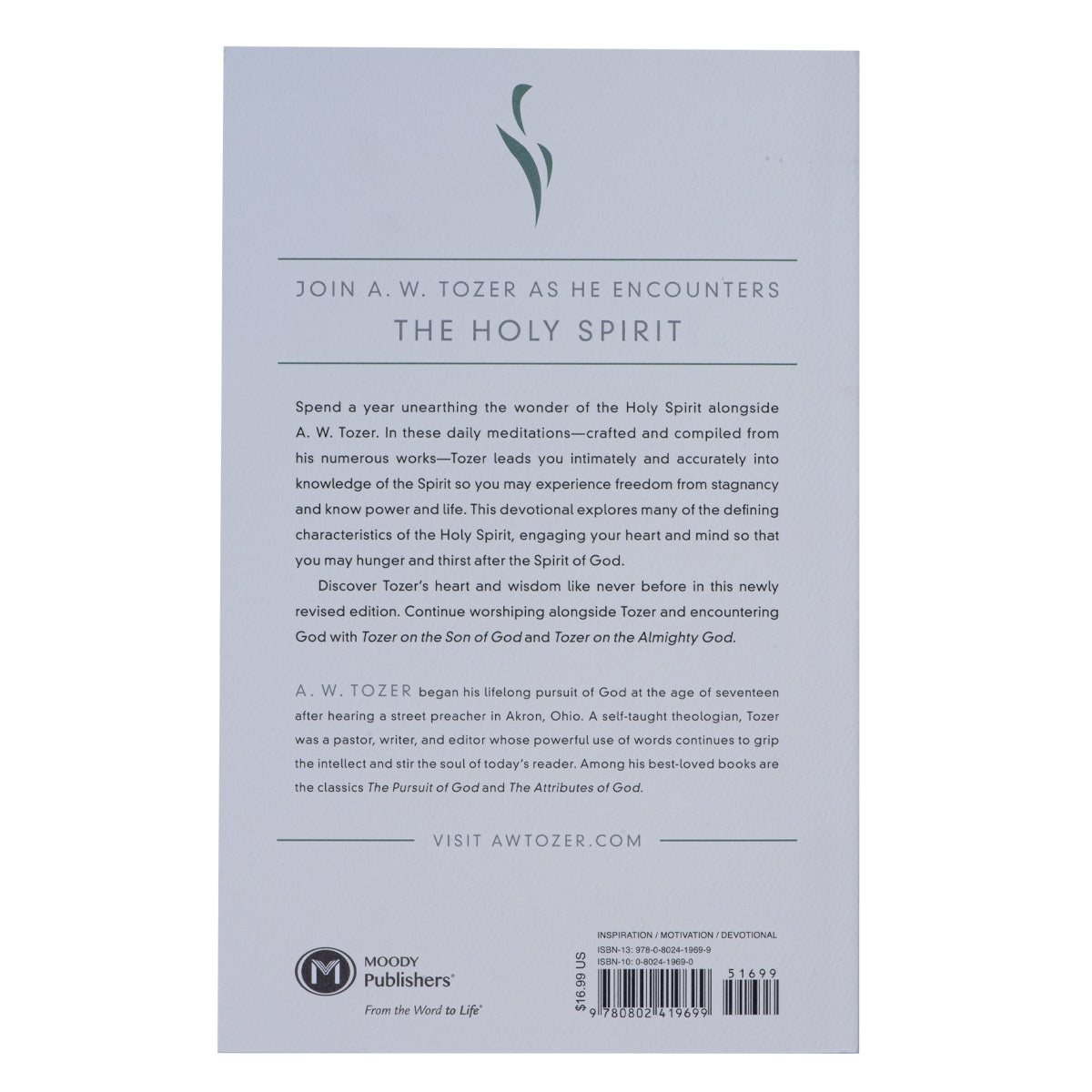 Tozer On The Holy Spirit: A 365-Day Devotional (Paperback)