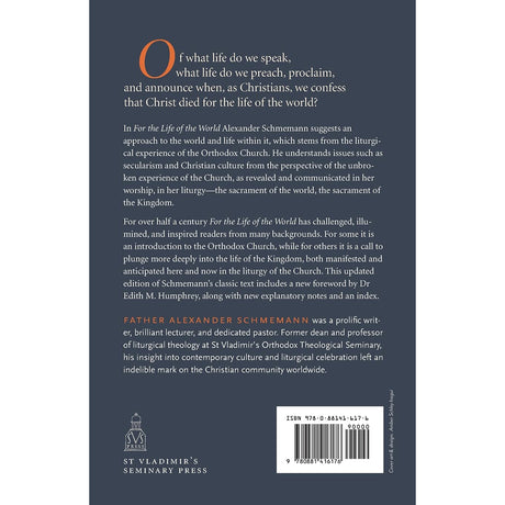 For Life World (St. Vladimirs Seminary Press Classics)(Paperback)